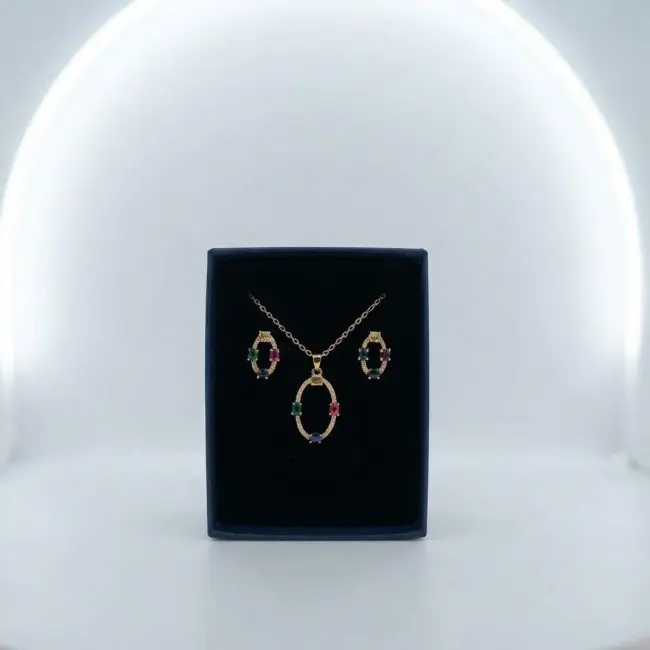 Gold-Plated Lightweight Jewelry Set for Women