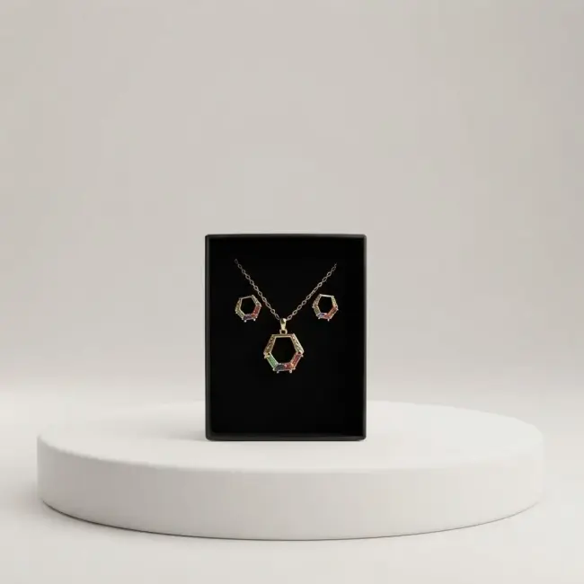 Gold-Plated Lightweight Jewelry Set for Women