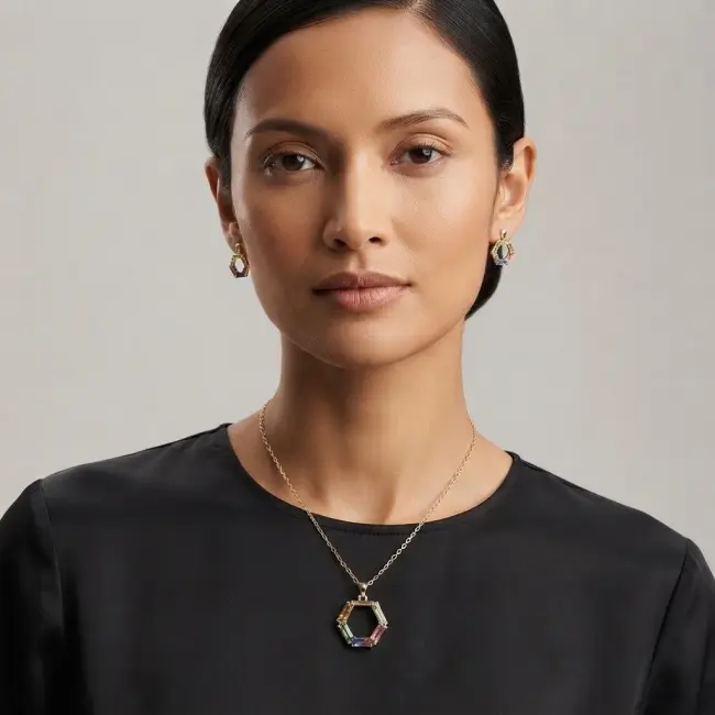 Gold-Plated Lightweight Jewelry Set for Women