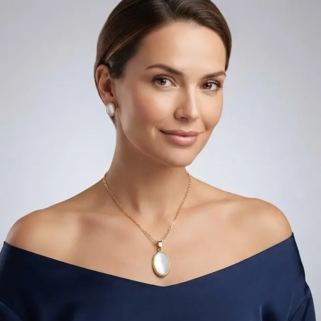 Gold-Plated Lightweight Jewelry Set for Women