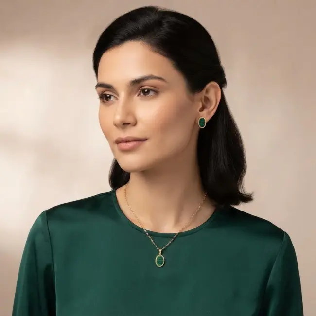 Gold-Plated Lightweight Jewelry Set for Women